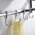 Stainless Steel Metal Towel Bar, Wall-Mounted Towel Holder Organizer Towel Shelf Storage Rail for Bathroom